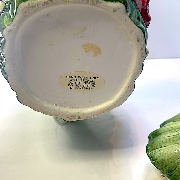 PREOWNED FLORAL PORCELAIN 3D HAND-PAINTED FLOWER TEAPOT - Picture 11 of 11